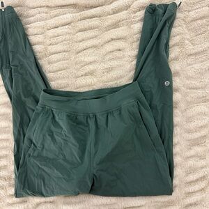 Green lululemon track pants